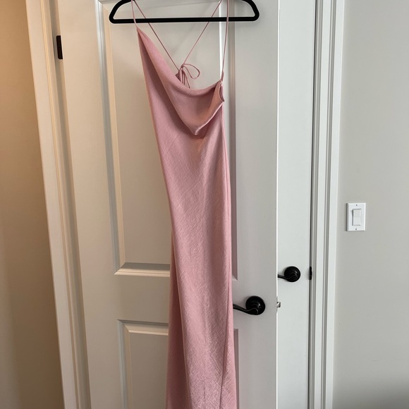 Revolve Pink Satin Dress - Picture 4 of 5
